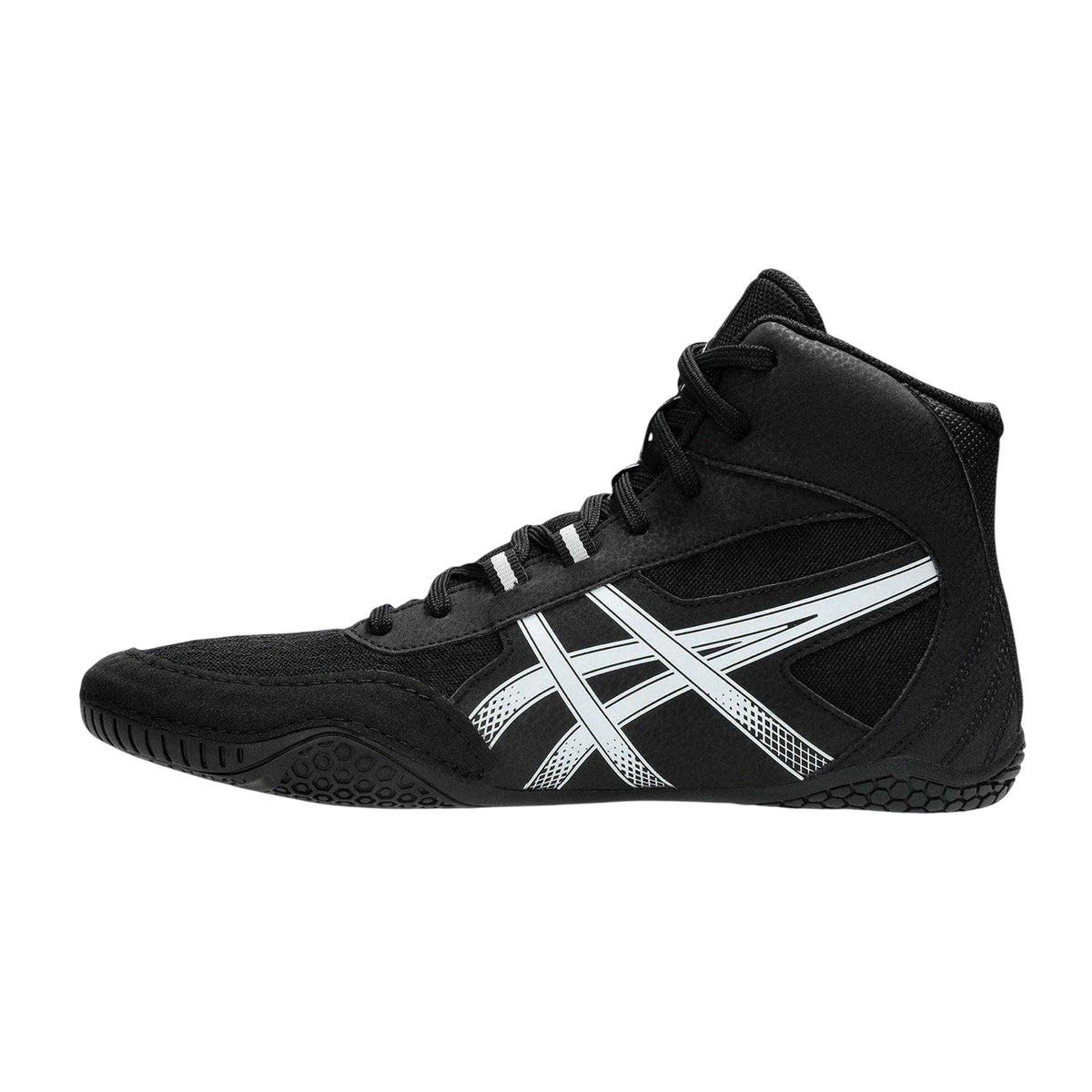 Black - Side - Asics Mens Matcontrol Mid Cut Boxing Boots