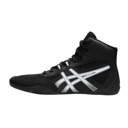 Black - Side - Asics Mens Matcontrol Mid Cut Boxing Boots