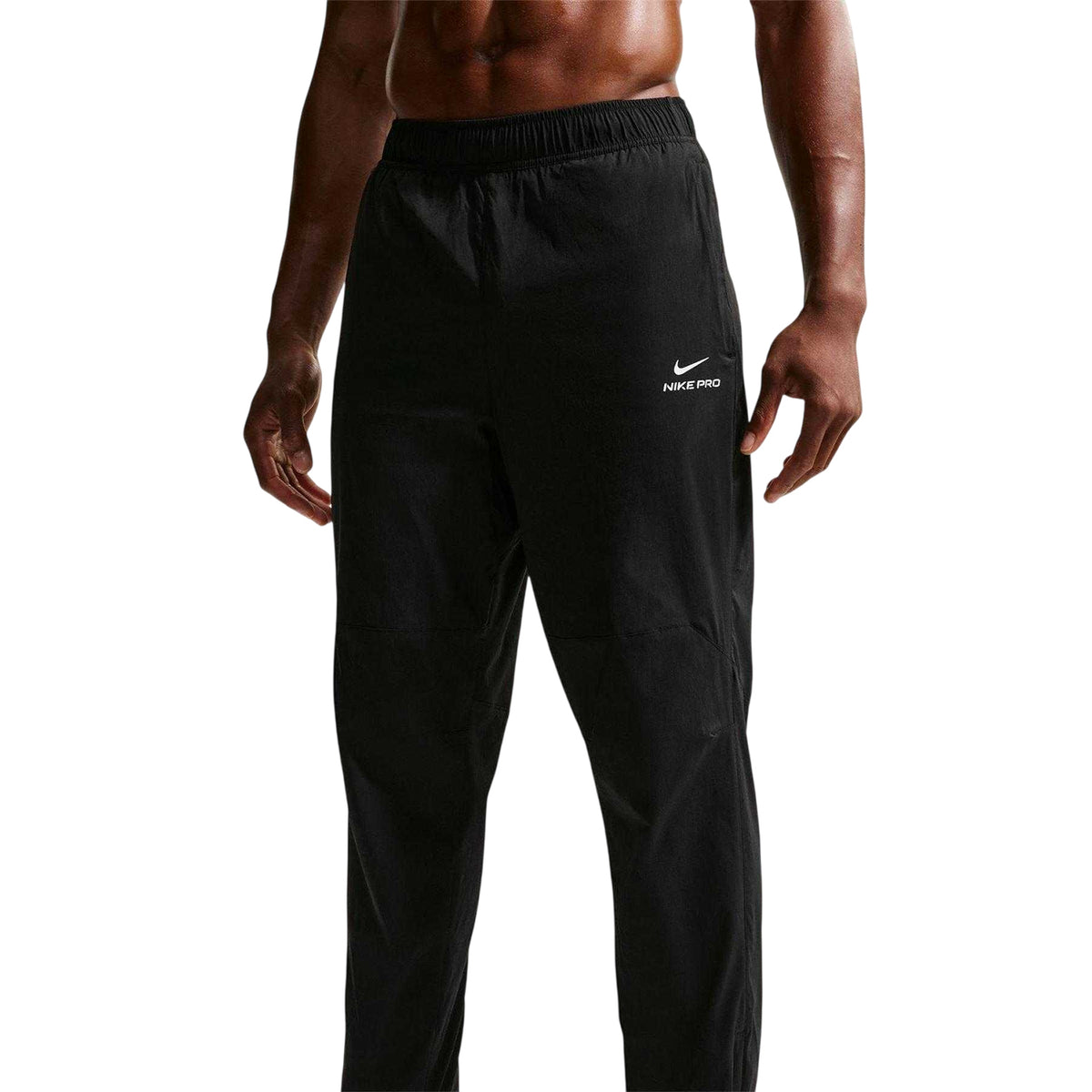 Black-White - Side - Nike Mens Pro Relaxed Fit Trousers