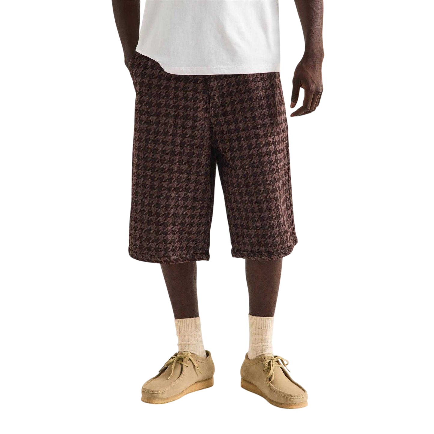 Brown - Lifestyle - Slazenger Mens Taproom Denim Houndstooth Shorts