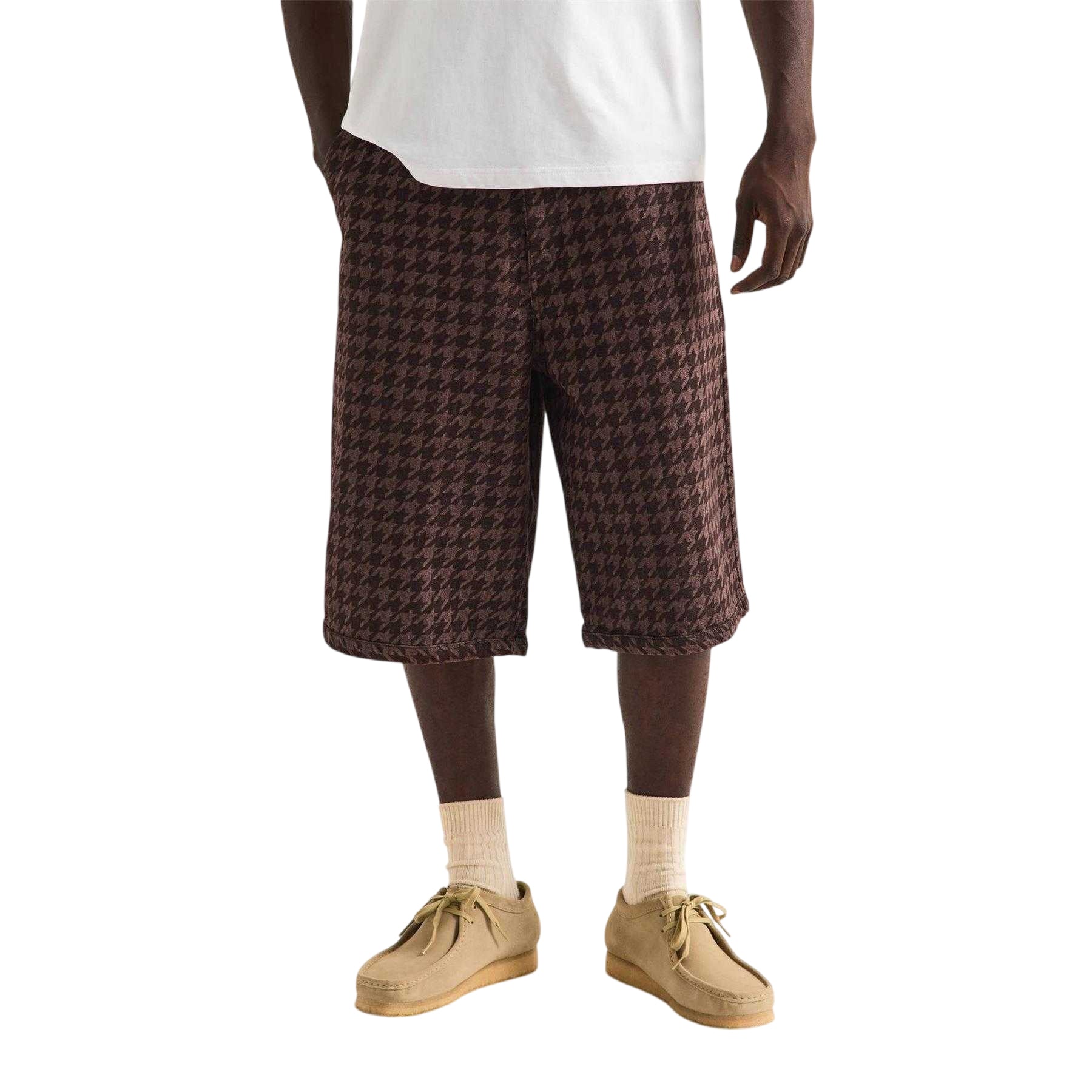 Brown - Lifestyle - Slazenger Mens Taproom Denim Houndstooth Shorts