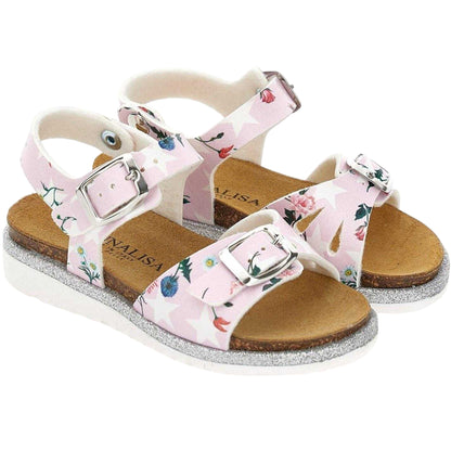 Rose - Side - Monnalisa Girls Stars Sandals
