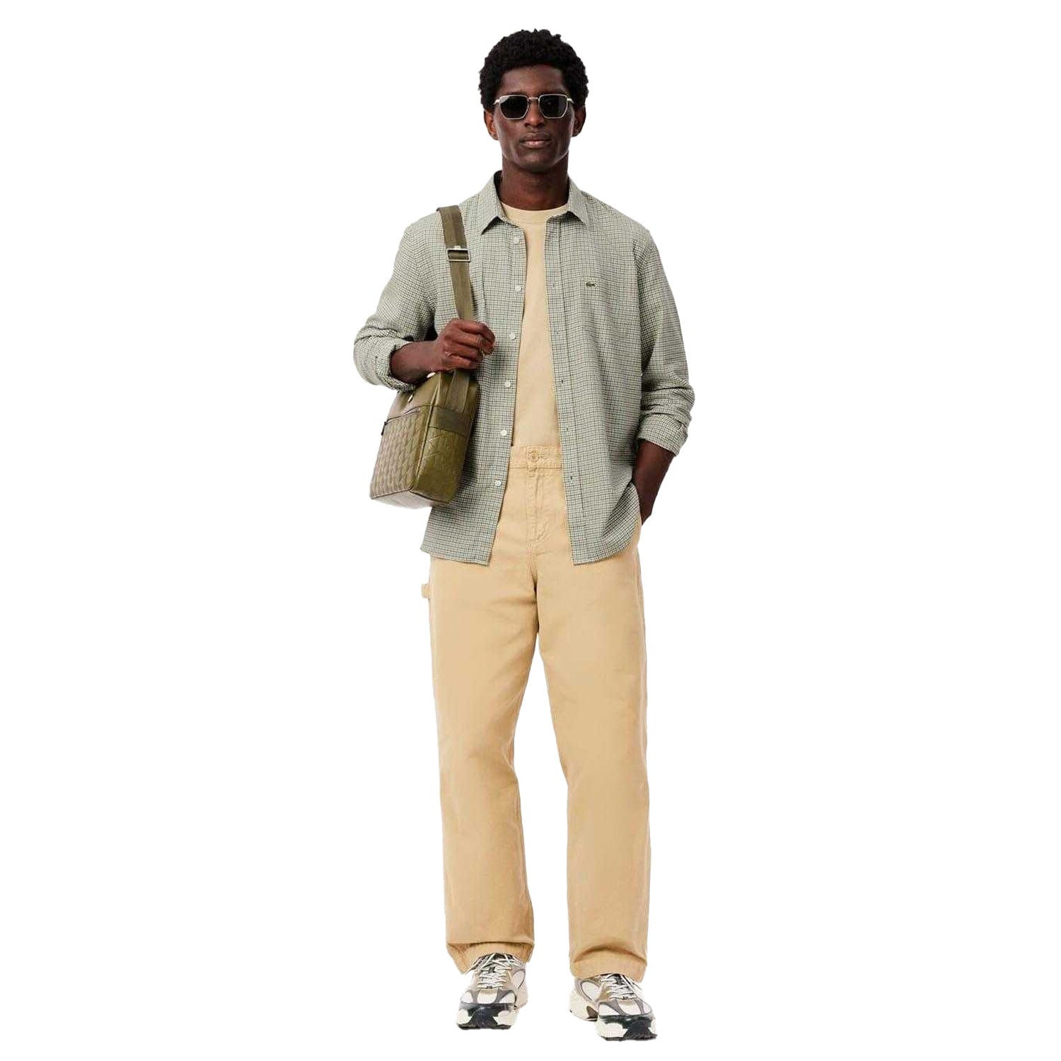 Khaki Brown - Lifestyle - Lacoste Mens Flannel Regular Shirt