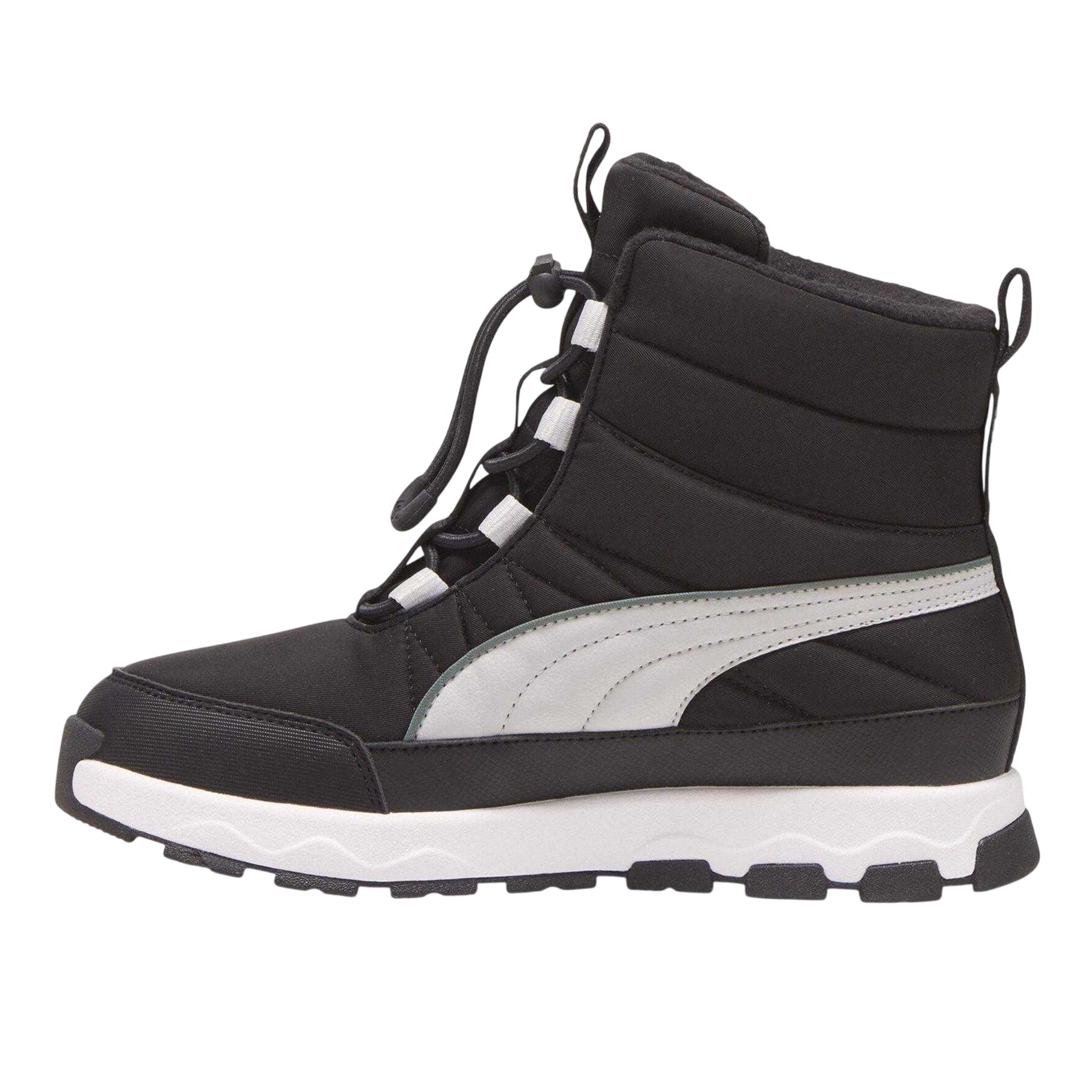 Black-Ash Grey-White - Back - Puma Childrens-Kids Evolve Puretex Snow Boots