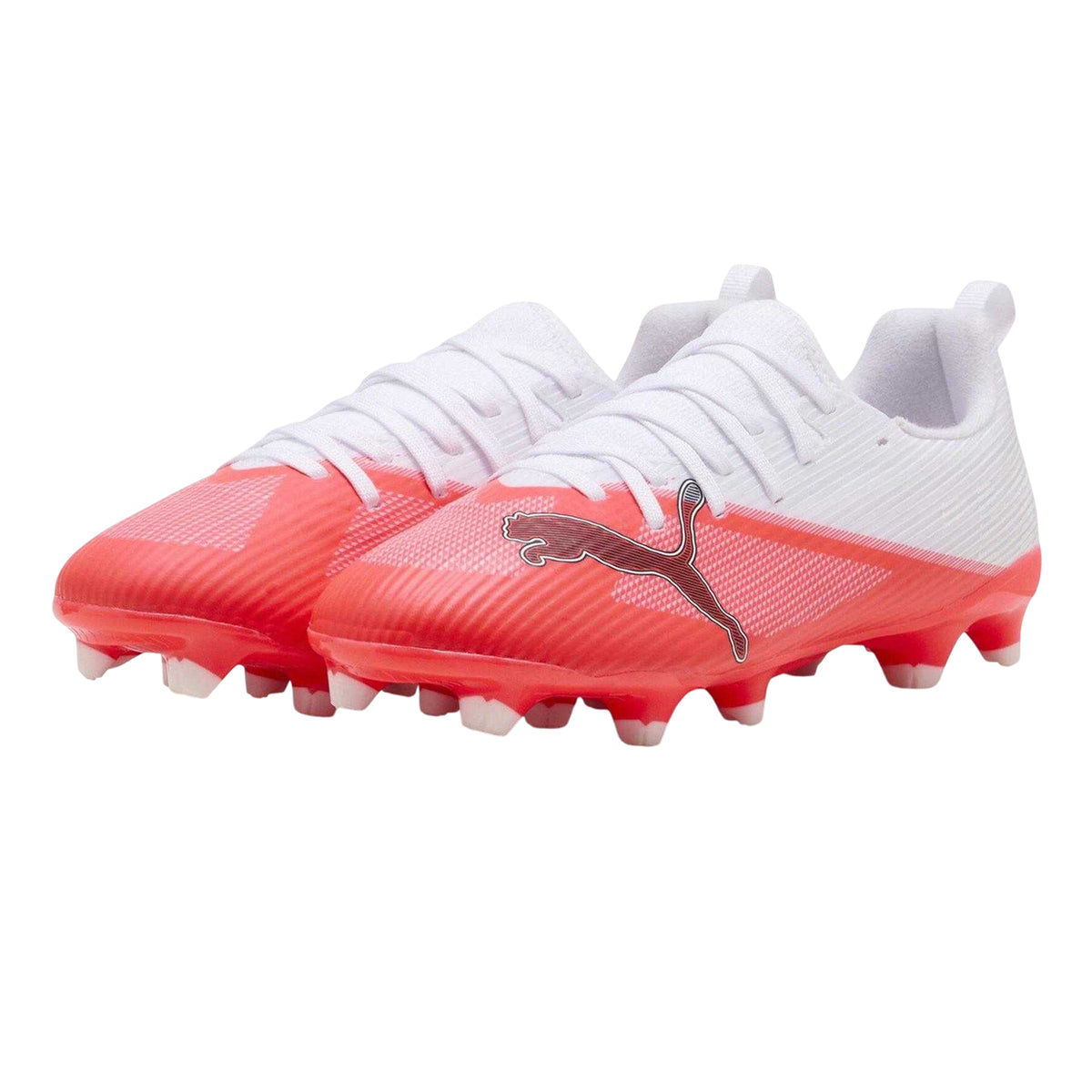 White-Red - Pack Shot - Puma Childrens-Kids Ultra 7.3 Firm Ground Football Boots