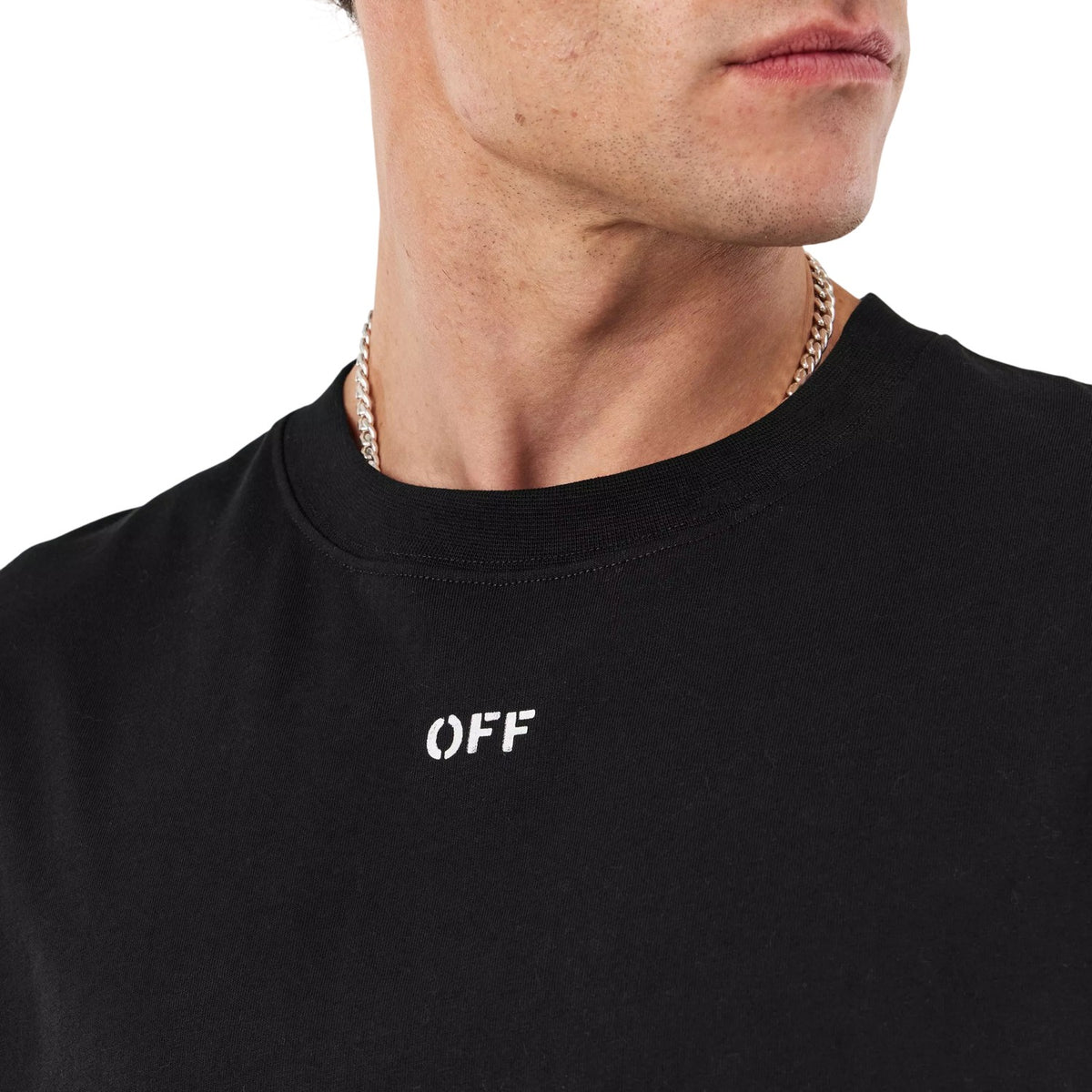 Black-White - Side - Off White Mens Diags Skate Scribble Regular T-Shirt
