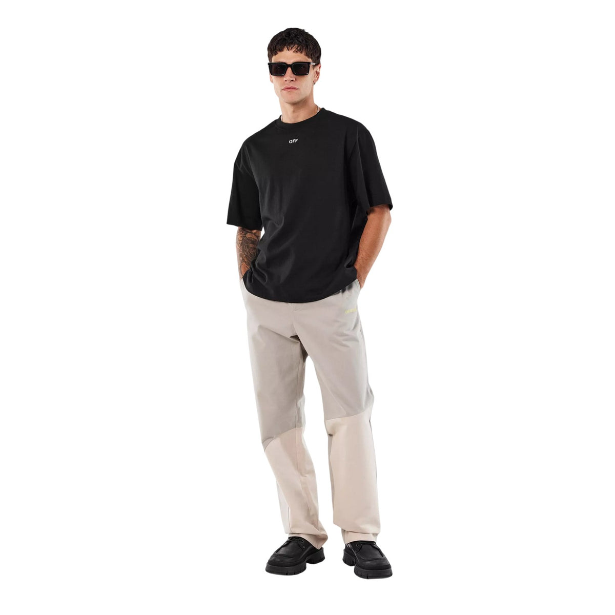 Black-White - Close up - Off White Mens Diags Skate Scribble Regular T-Shirt