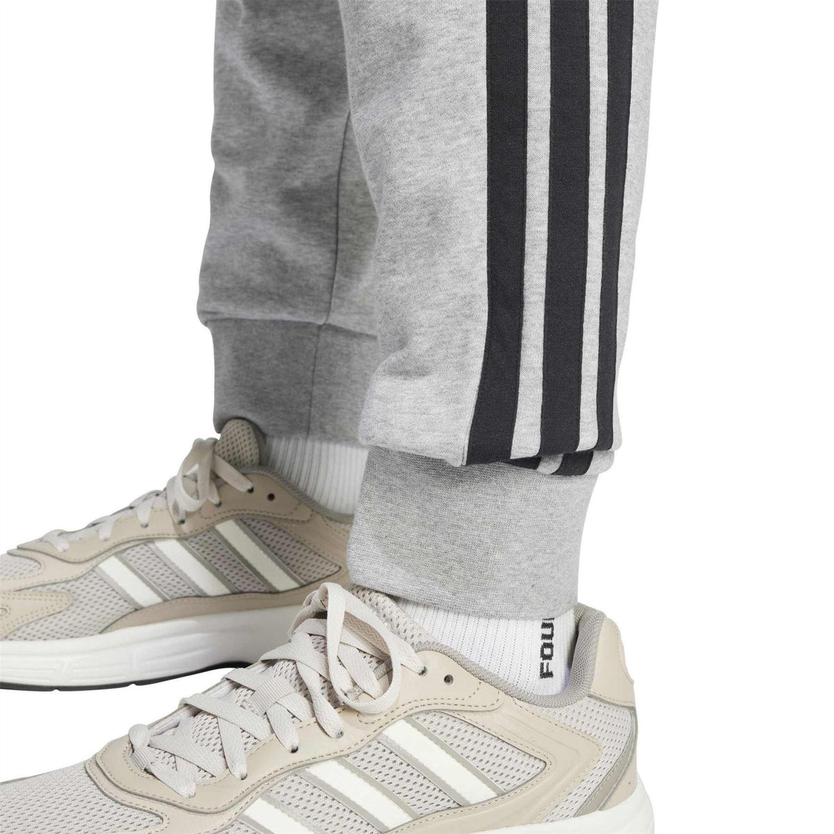 Medium Heather Grey - Lifestyle - Adidas Mens 3S 3 Stripes Joggers