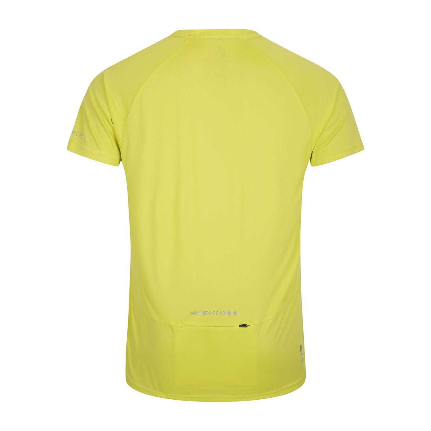 Neon Yellow - Back - Dare 2B Mens Gallantry II Quarter Zip Cycling Jersey