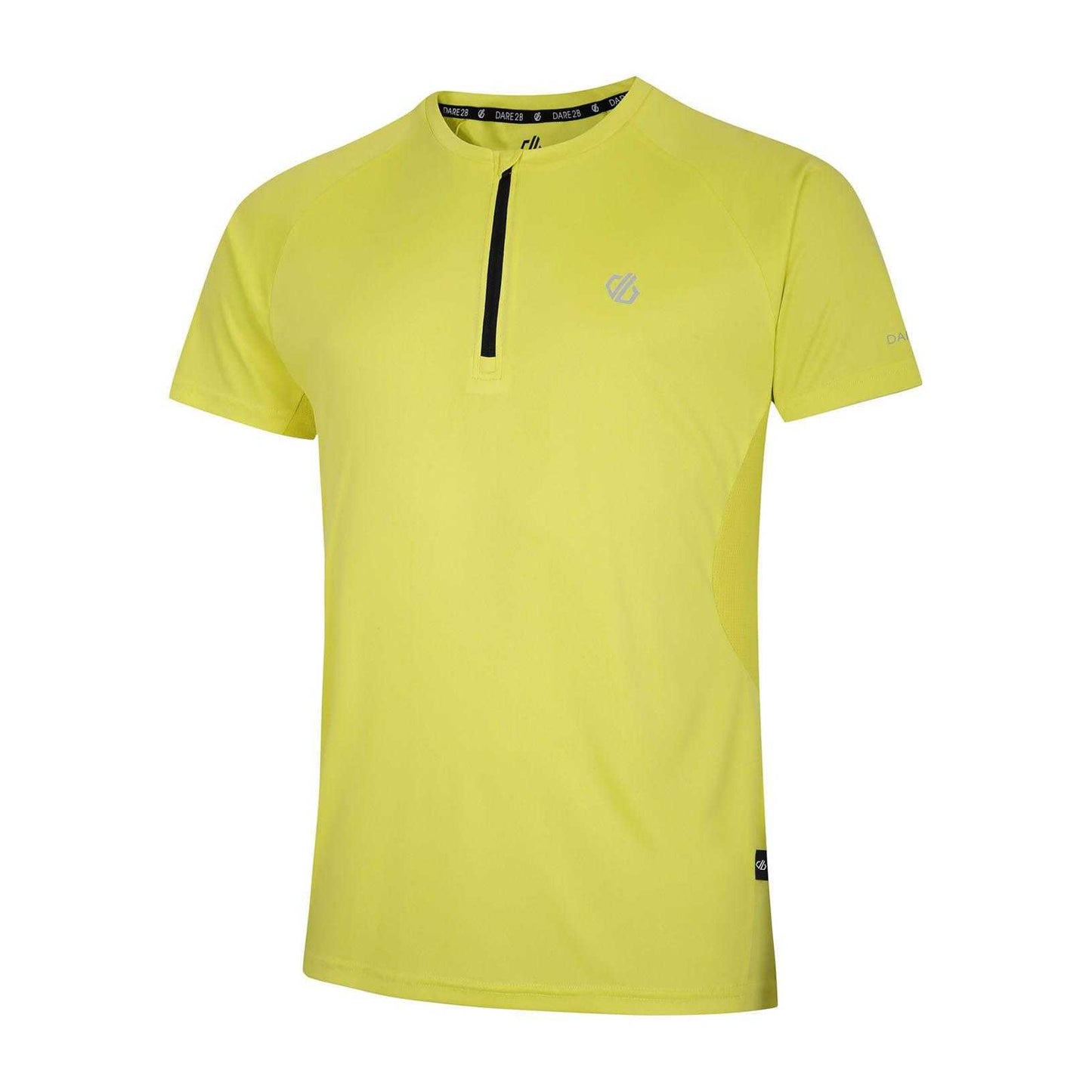 Neon Yellow - Side - Dare 2B Mens Gallantry II Quarter Zip Cycling Jersey