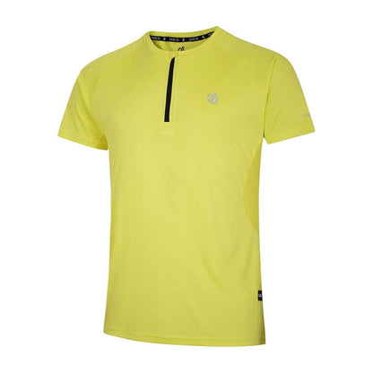 Neon Yellow - Side - Dare 2B Mens Gallantry II Quarter Zip Cycling Jersey