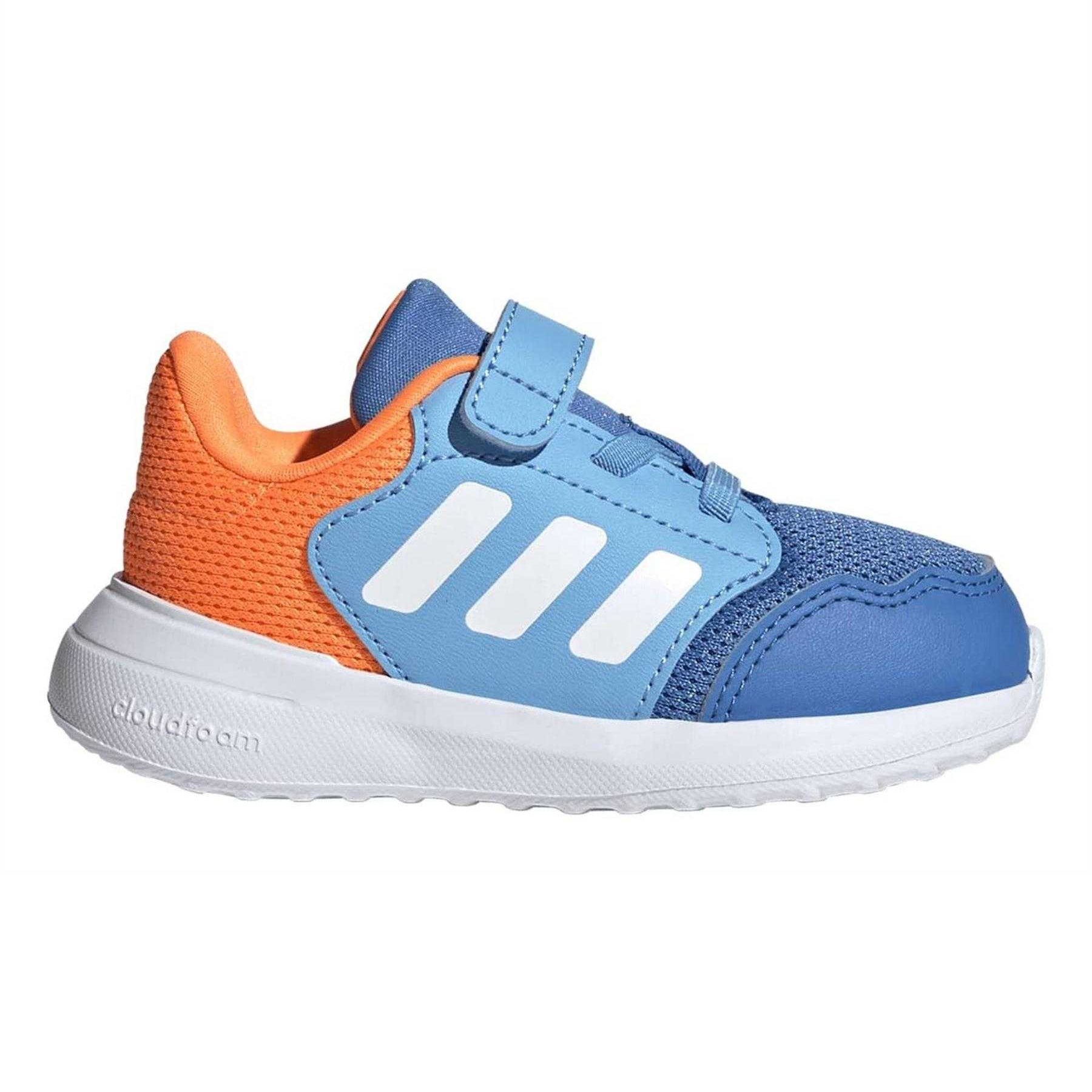 Blue-Orange - Front - Adidas Childrens-Kids Tensaur Run 3.0 Low Trainers