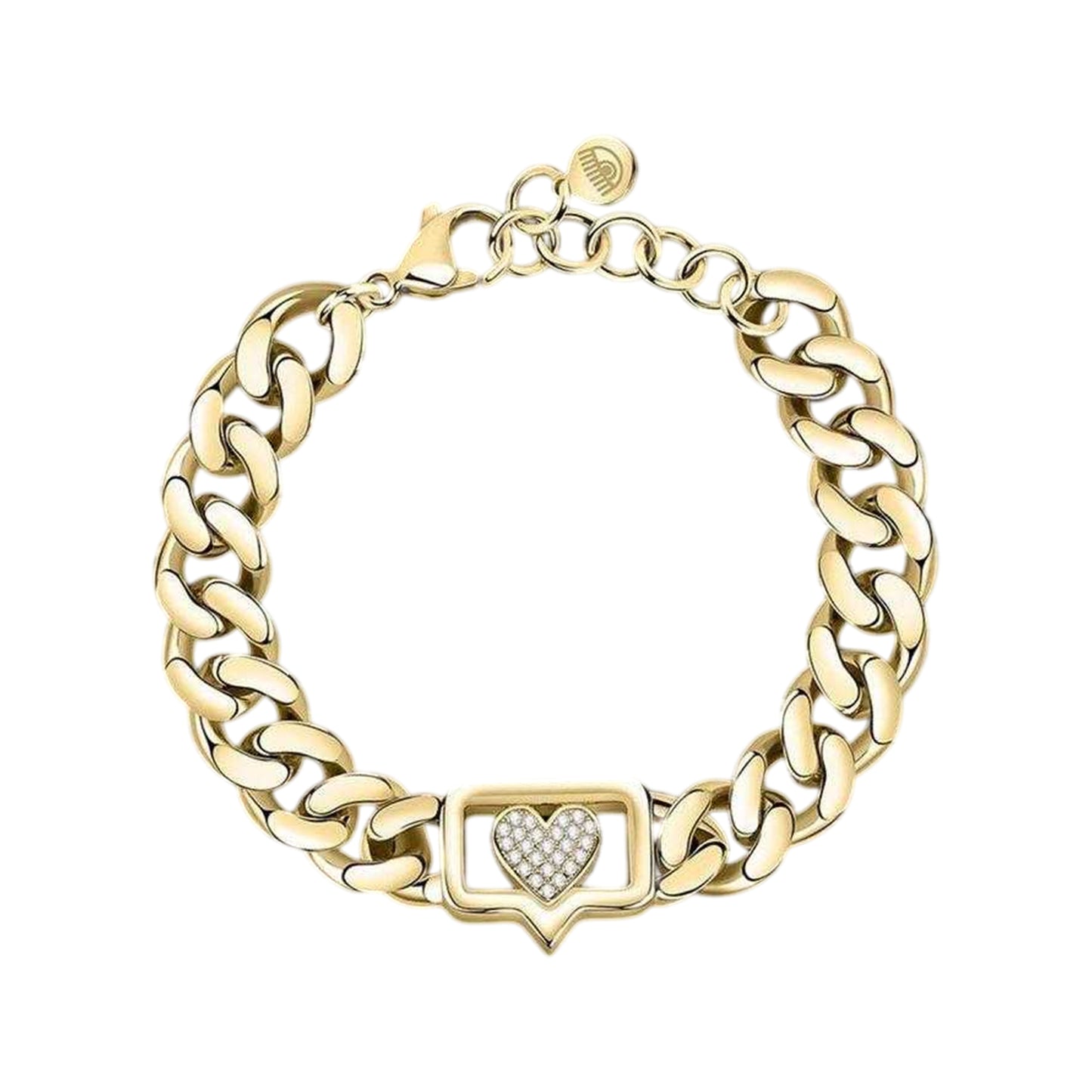 Gold - Front - Chiara Ferragni Stainless Steel Eye Bracelet