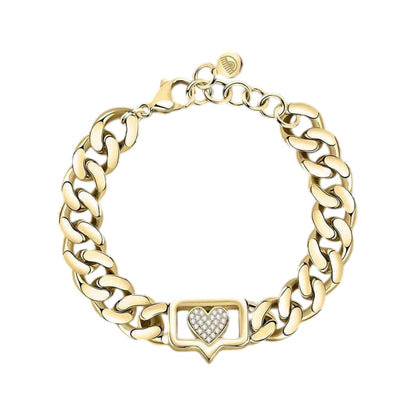 Gold - Front - Chiara Ferragni Stainless Steel Eye Bracelet