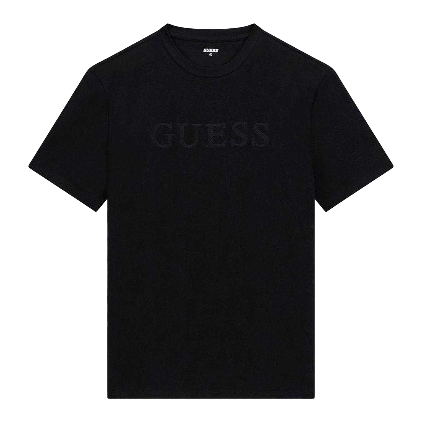 Jet Black - Front - Guess Mens Logo Printed Short-Sleeved T-Shirt