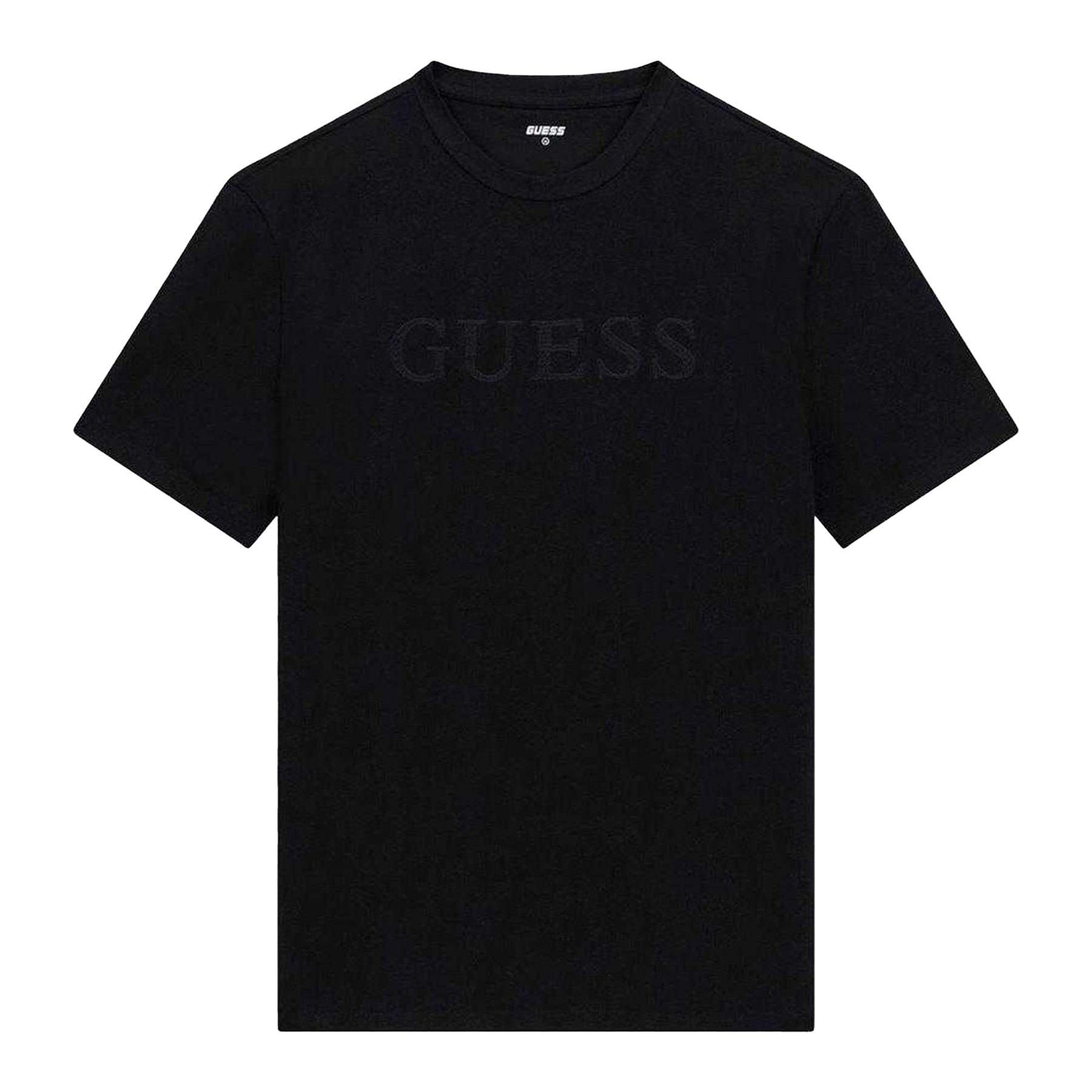 Jet Black - Front - Guess Mens Logo Printed Short-Sleeved T-Shirt