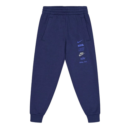 Midnight Navy - Front - Nike Childrens-Kids Relaxed Fit Joggers