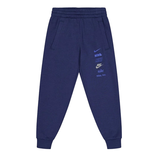 Midnight Navy - Front - Nike Childrens-Kids Relaxed Fit Joggers
