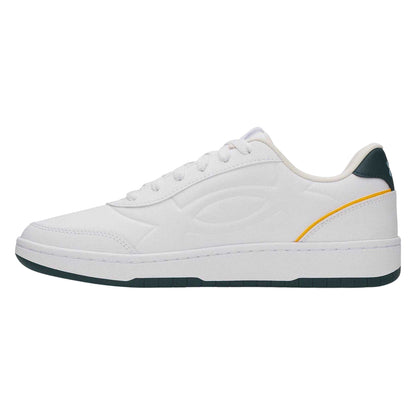 White-Green - Back - Under Armour Mens Tempo Leather Trainers