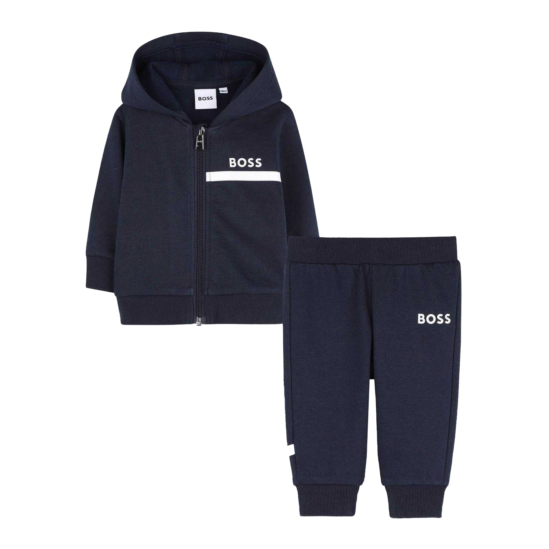 Navy - Front - Boss Baby Fleece Tracksuit Set