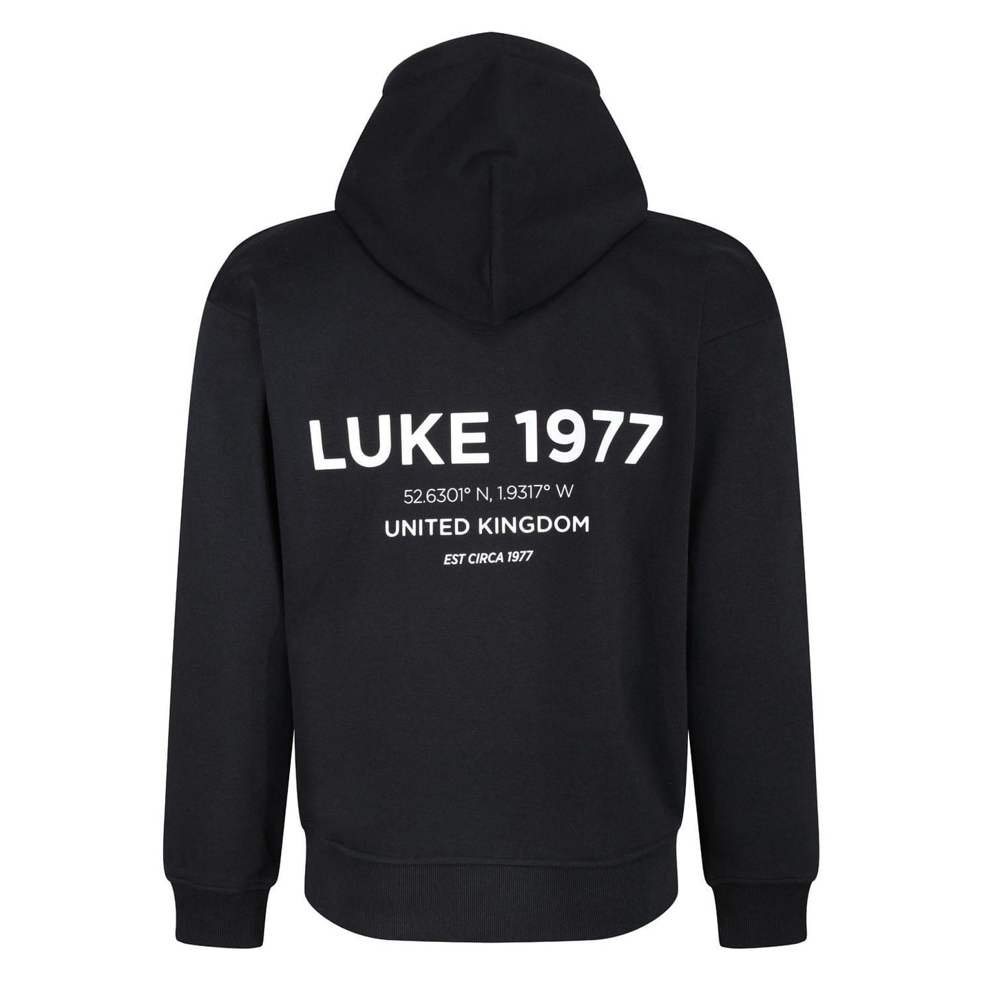 Black - Back - Luke 1977 Mens Texas Oversized Hoodie