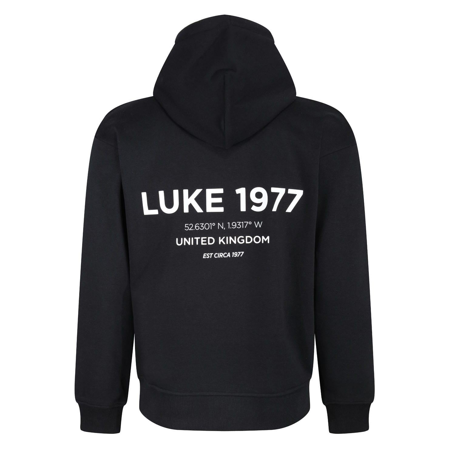 Black - Back - Luke 1977 Mens Texas Oversized Hoodie
