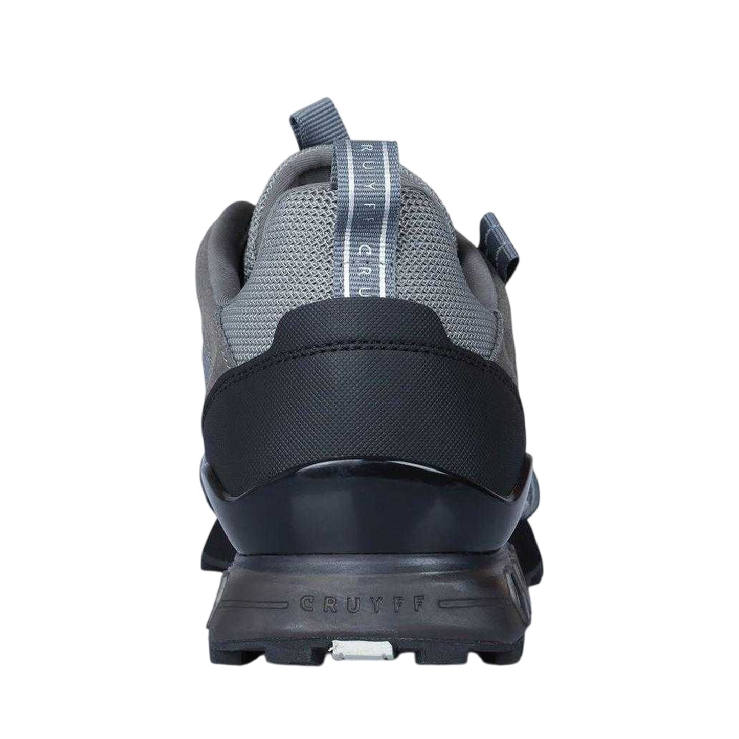 Grey - Back - Cruyff Mens Fearia Eclipse Suede Hex-Tech Walking Trainers