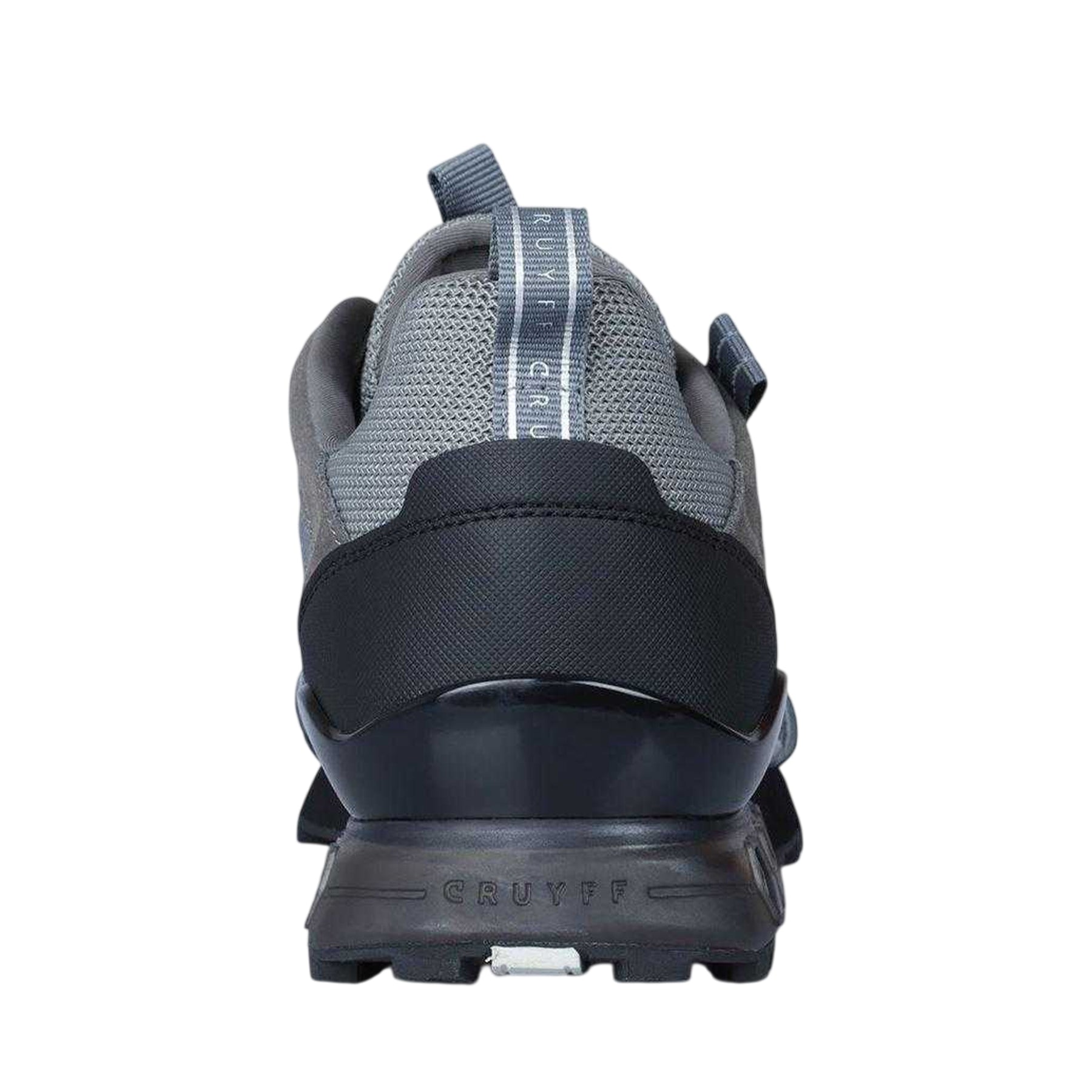 Grey - Back - Cruyff Mens Fearia Eclipse Suede Hex-Tech Walking Trainers
