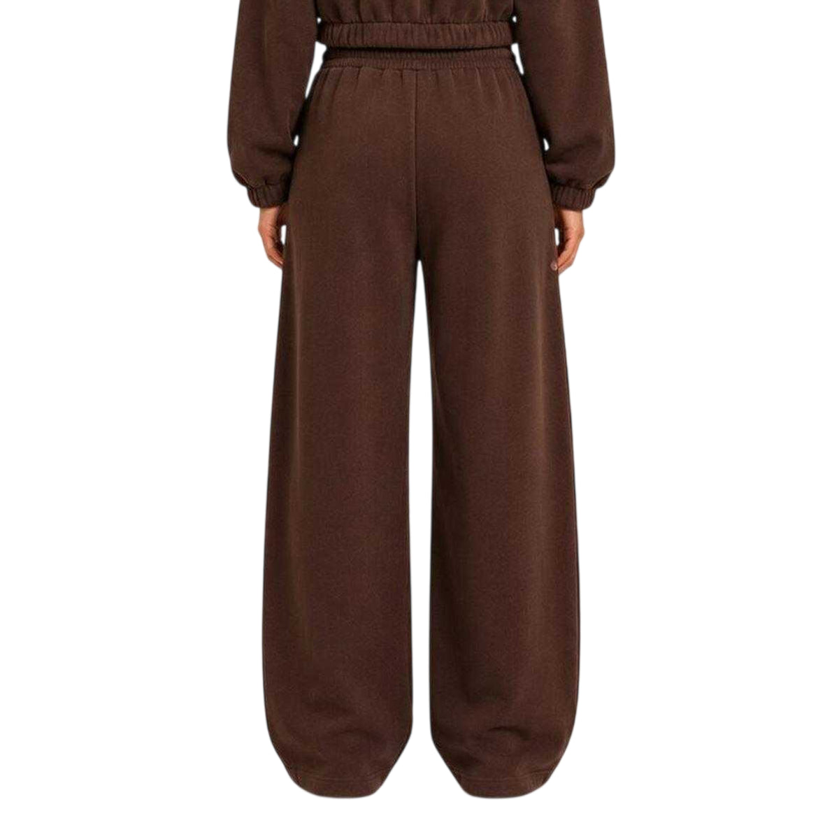 Chocolate - Back - I Saw It First Womens-Ladies Fleece Barrel Joggers