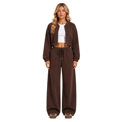 Chocolate - Lifestyle - I Saw It First Womens-Ladies Fleece Barrel Joggers
