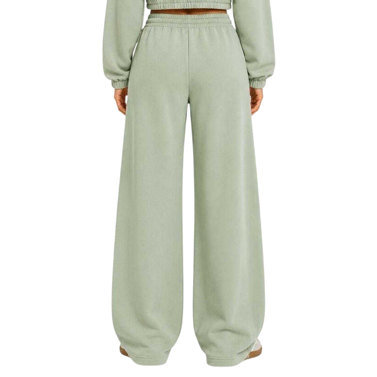 Sage - Back - I Saw It First Womens-Ladies Fleece Barrel Joggers