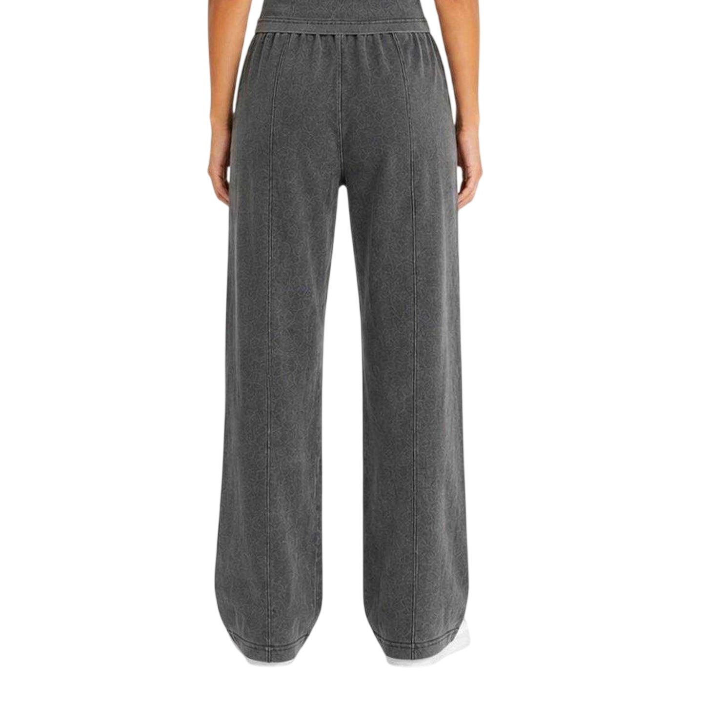 Charcoal - Back - I Saw It First Womens-Ladies Acid Wash Joggers