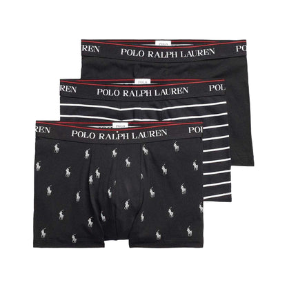 Black - Front - Ralph Lauren Mens Assorted Designs Boxer Shorts (Pack of 3)