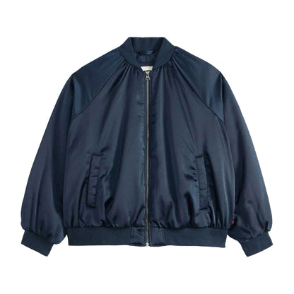 Navy - Front - Levis Womens-Ladies Ruth Full Zip Bomber Jacket