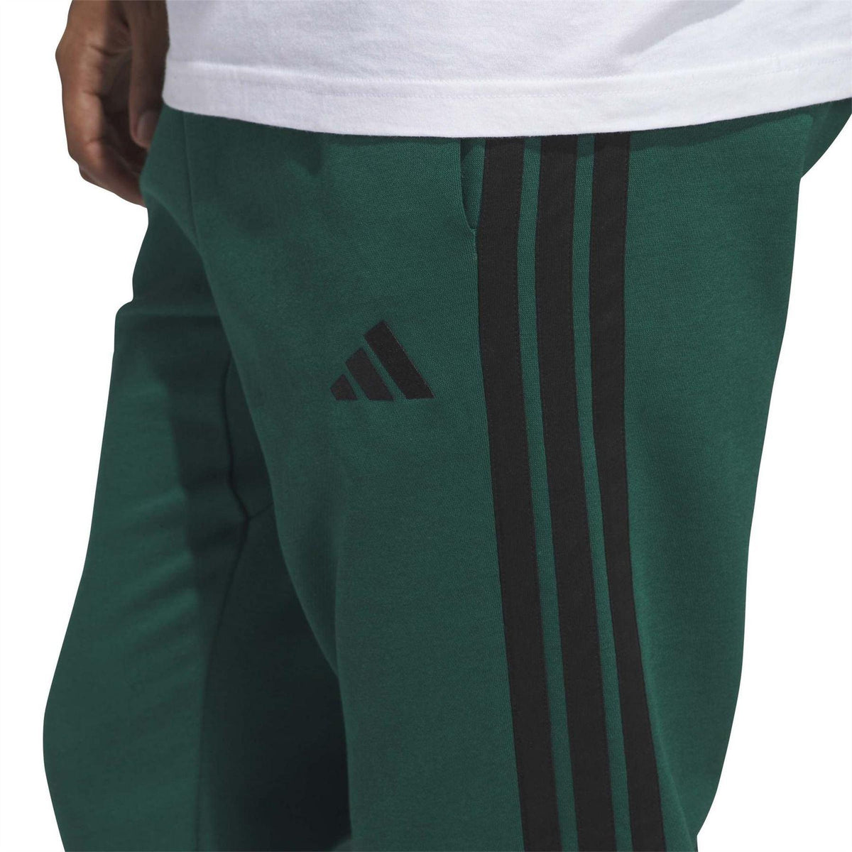 Collegiate Green - Side - Adidas Mens 3S Relaxed Fit Joggers