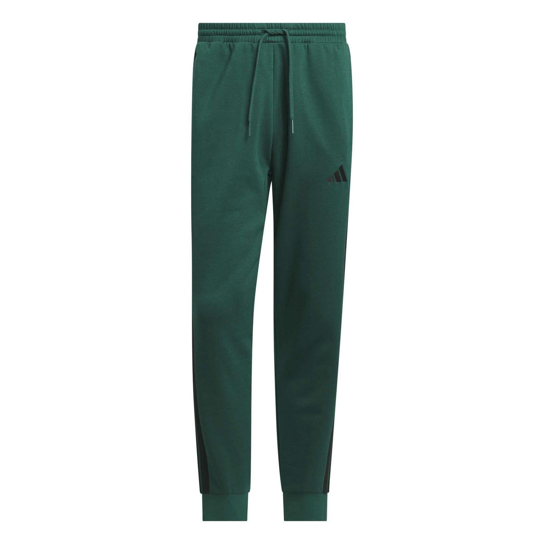 Collegiate Green - Front - Adidas Mens 3S Relaxed Fit Joggers