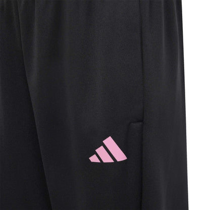 Black-Pink - Side - Adidas Childrens-Kids Sereno Tracksuit Bottoms