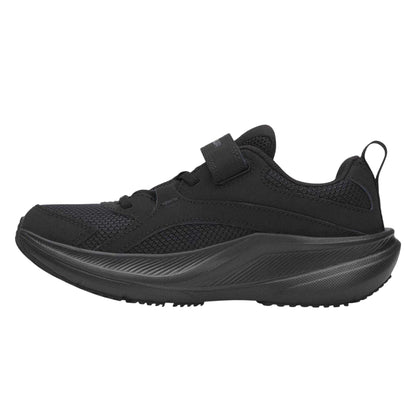Black - Back - Under Armour Childrens-Kids Assert 11 Hook and Loop Trainers