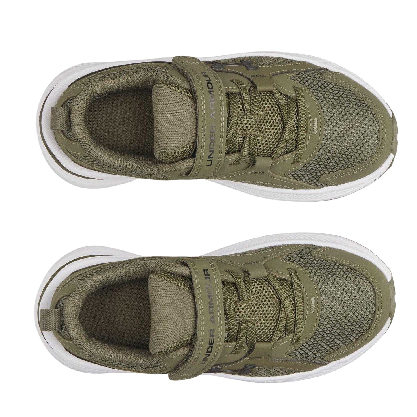 Marine OD Green - Side - Under Armour Childrens-Kids Assert 11 Hook and Loop Trainers