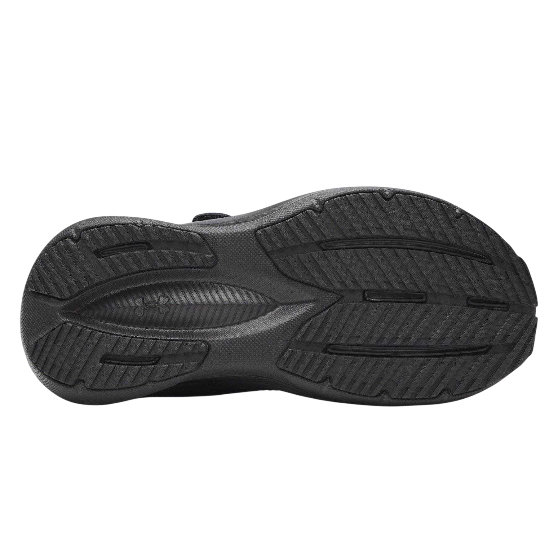 Black - Lifestyle - Under Armour Childrens-Kids Assert 11 Hook and Loop Trainers