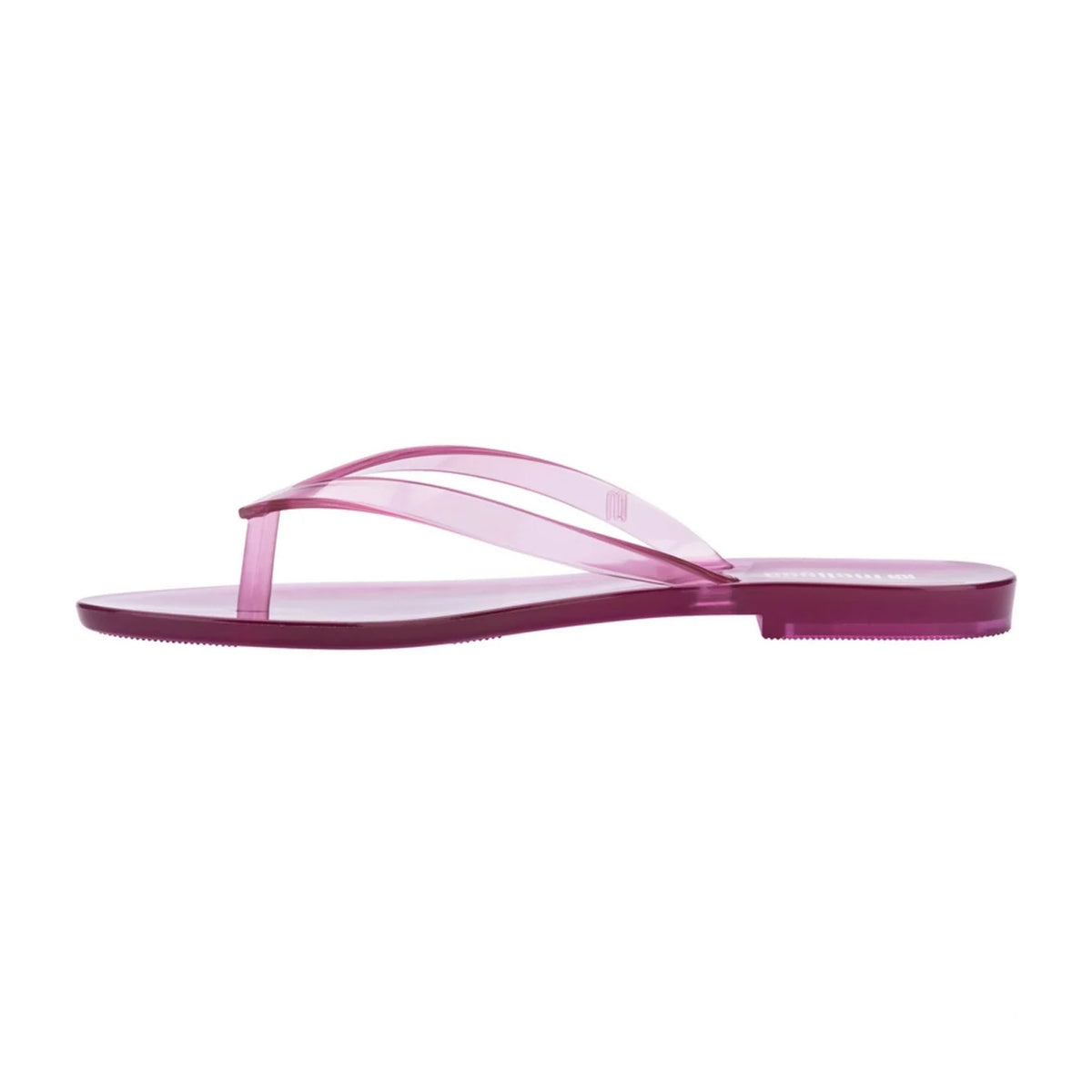 Pink - Back - Melissa Womens-Ladies Harmonic Jelly Gloss Thong Strap Flat Flip Flops