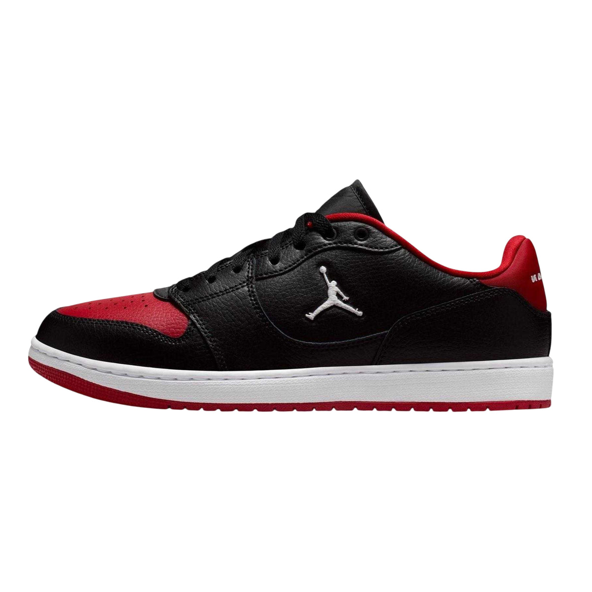 Black-Red - Back - Nike Mens Air Jordan Court Connect Leather Trainers
