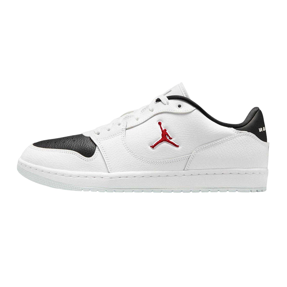 White-Red-Black - Back - Nike Mens Air Jordan Court Connect Leather Trainers
