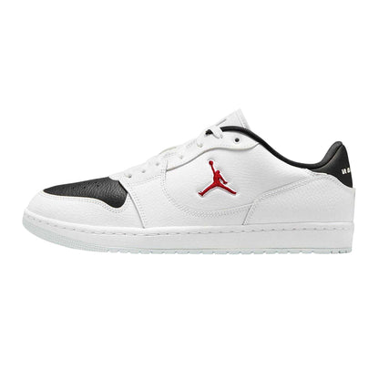 White-Red-Black - Back - Nike Mens Air Jordan Court Connect Leather Trainers