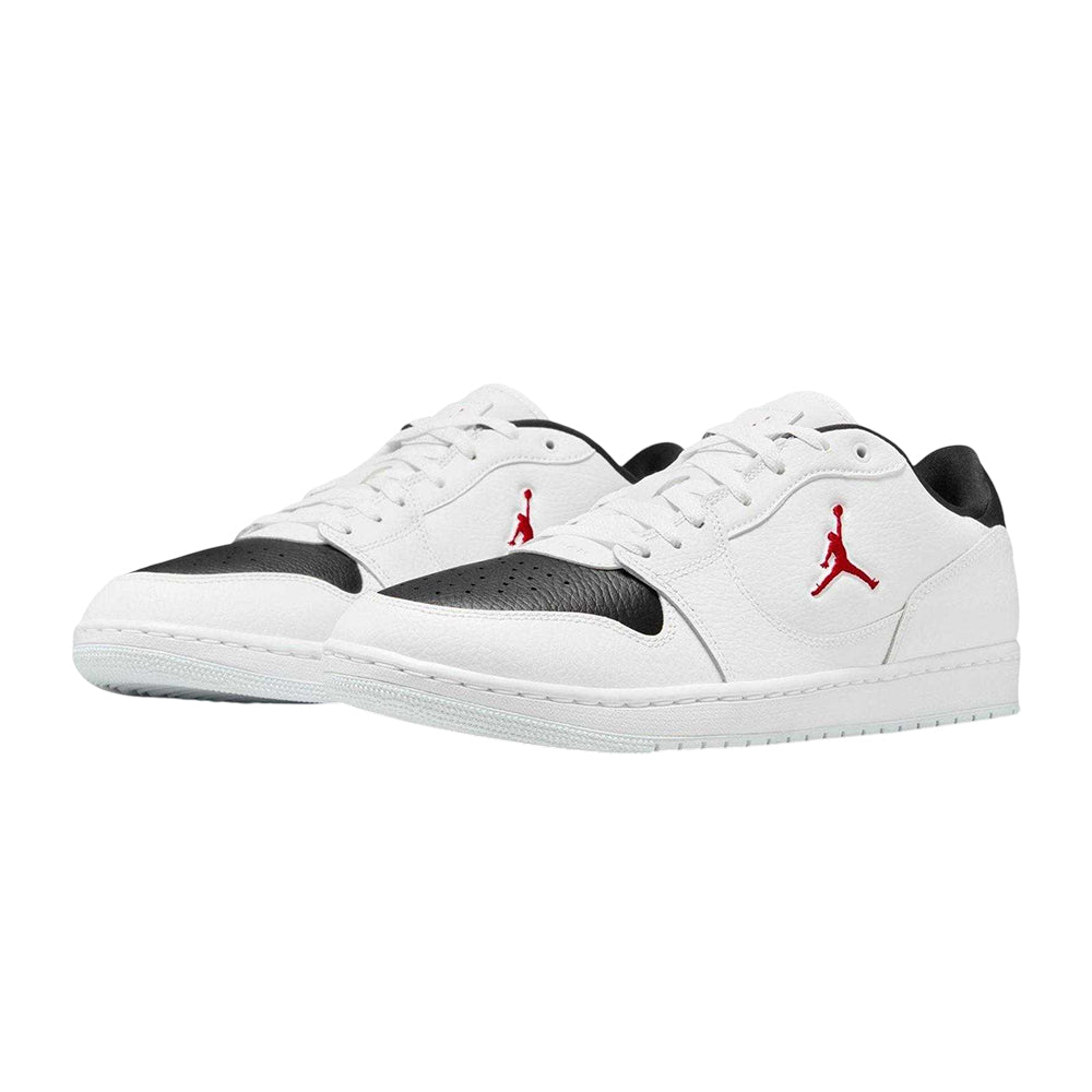 White-Red-Black - Lifestyle - Nike Mens Air Jordan Court Connect Leather Trainers