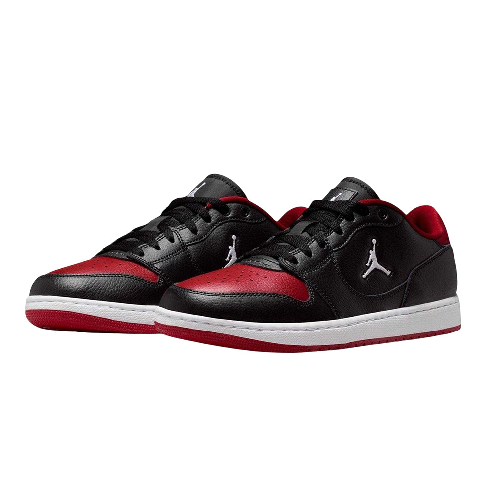 Black-Red - Lifestyle - Nike Mens Air Jordan Court Connect Leather Trainers