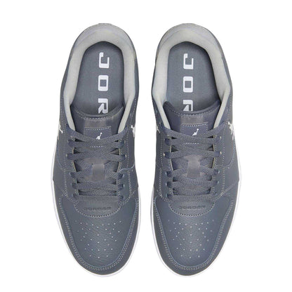 Grey-White - Back - Nike Mens Air Jordan Court Connect Leather Trainers