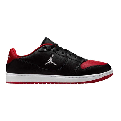 Black-Red - Front - Nike Mens Air Jordan Court Connect Leather Trainers