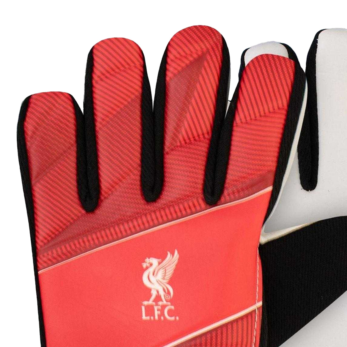 Red-White - Side - Liverpool FC Childrens-Kids Crest Goalkeeper Gloves
