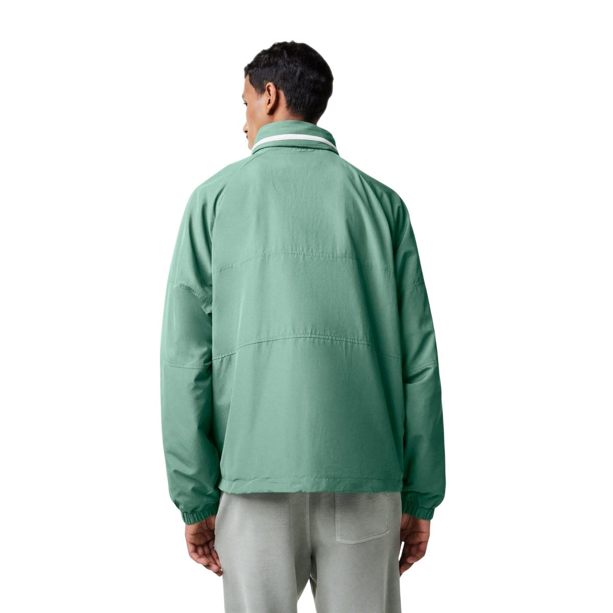 Green - Back - Lacoste Mens Water Repellent Detachable Hood Jacket